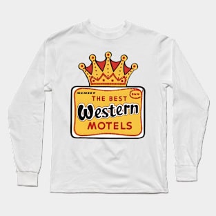 1960s The Best Western Motels Logo Long Sleeve T-Shirt